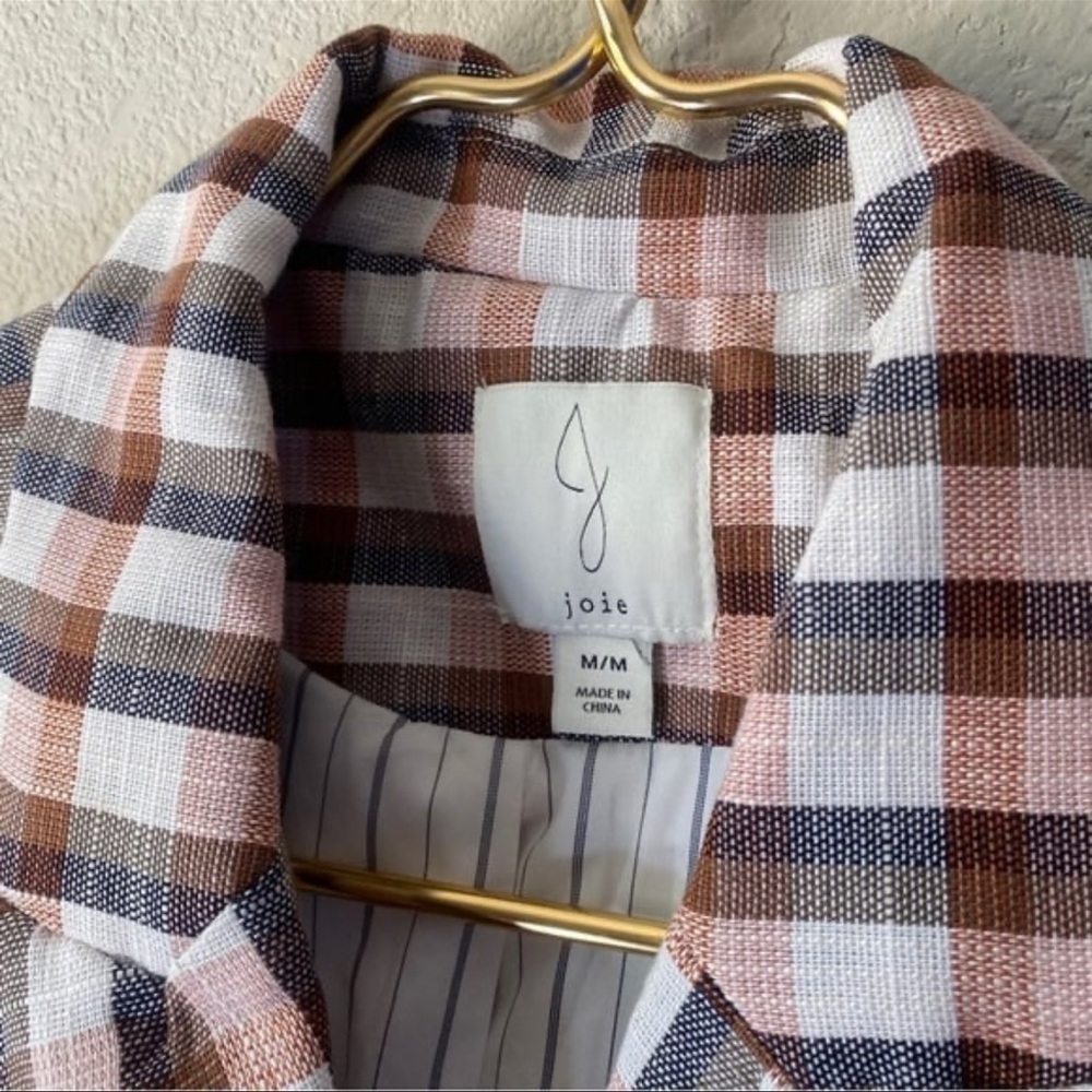JOIE x ANTHROPOLOGIE Anilah Double Breasted Stripped Blazer Jacket Sz. M - Picture 2 of 8